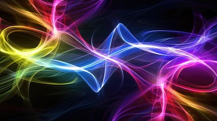 Abstract energy flow with colorful light effects