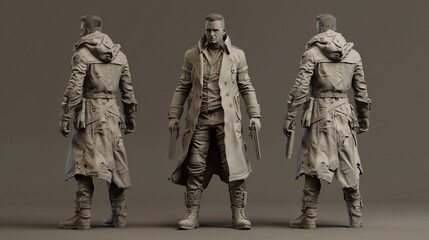 Model Of Man In Tren