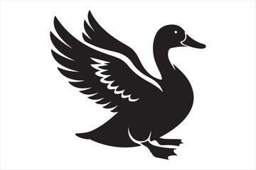 Obraz premium Duck Vector silhouette image
