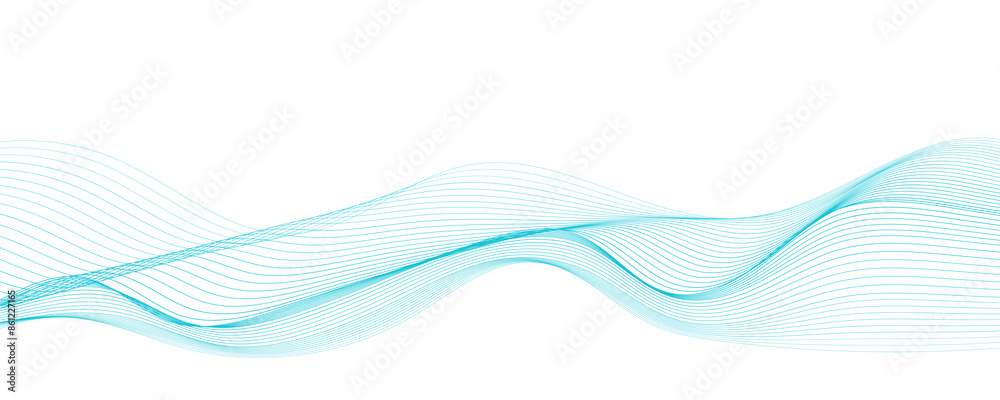 Wall mural Abstract vector background with blue wavy lines. EPS10
 - Wall murals