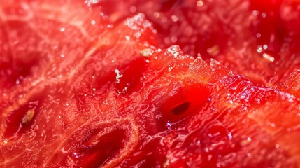 Macro Photography of a Red Strawberry