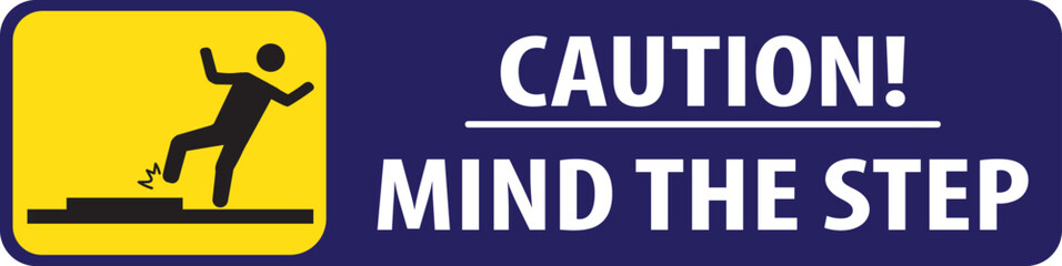 Mind the step warning notice vector.eps