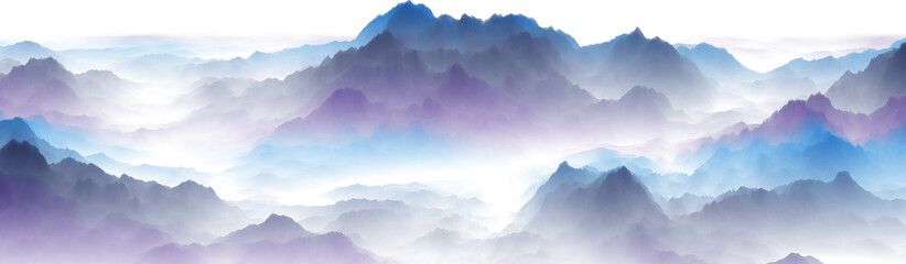 mountains and clouds