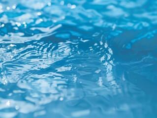 Absolutely! Here’s a description for the image: Blue ripples disturb a clear blue water surface