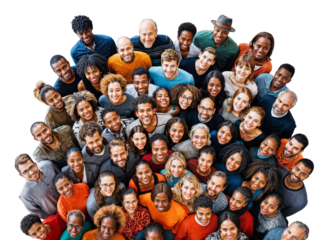 A Tapestry of Togetherness: A Celebration of Diversity and Unity. A Bird's Eye View of Harmony. a diverse group of people, united in joy and teamwork.