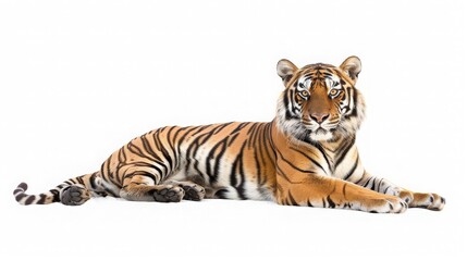 Naklejka premium Striking Tiger Portrait with Focused Gaze