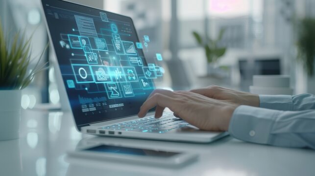 The laptop with digital interface
