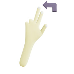 Obraz premium flick left hand 3d Icon