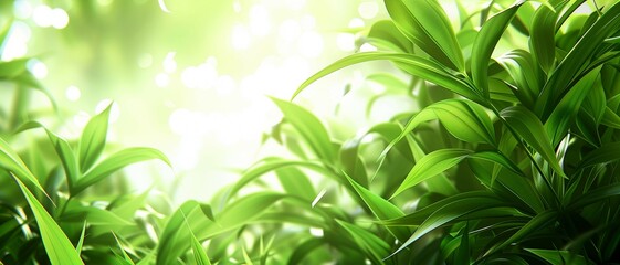Obraz premium Closeup of water droplets on edge of a green leaf,macro photography,natural background,web banner.