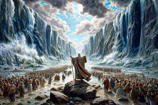 Moses Parting the Red Sea - Old Testament Bible Story