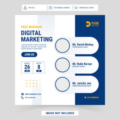 Digital Marketing Course Social Media Post Template Webinar Online