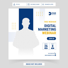 Digital Marketing Course Social Media Post Template Webinar Online