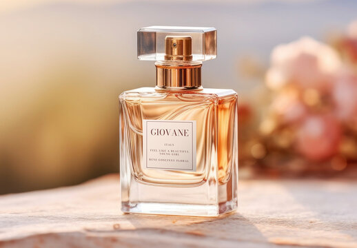 Perfume Bottle Mockup With Generative AI