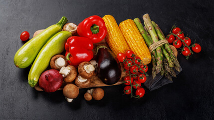 Various vegetables ready for the grill, prepared for a delicious BBQ