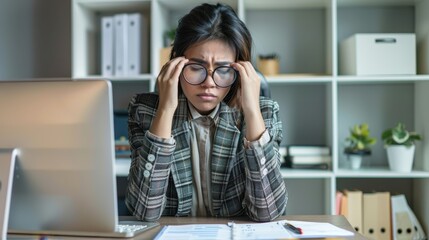 The stressed office worker