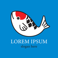 logo koi fish, japanese koi carp, logo fish