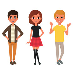 Character element cute people graphic colorful avata set