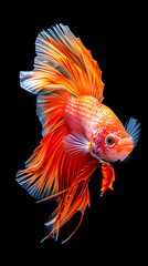 Fototapeta premium fighting fish with long tails look majestic