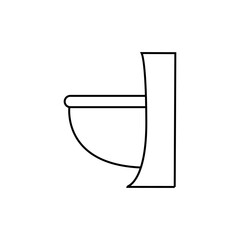 Toilet icon vector. WC illustration sign. Bathroom symbol. restroom logo.