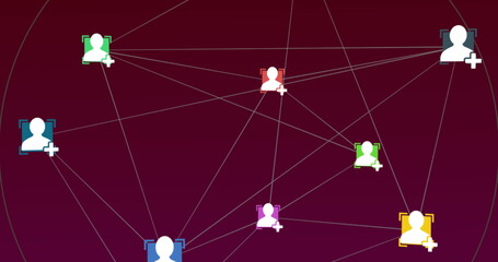 Image of multiple rows of orange spots and circles moving in hypnotic motion on a pink background