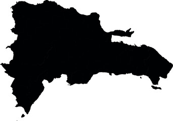 Vector silhouette map of dominican republic © Art_Design