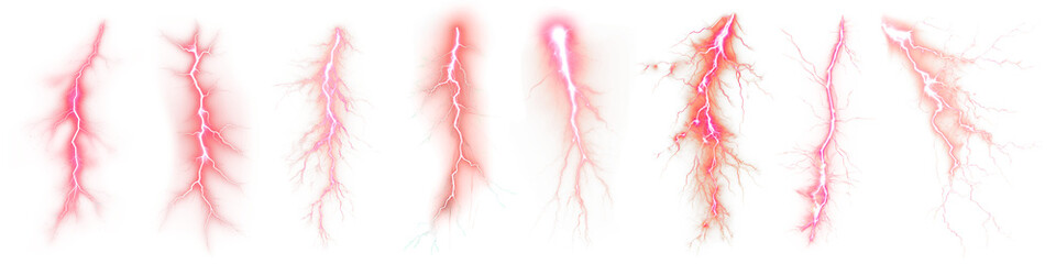 Lightning effect png on transparent background