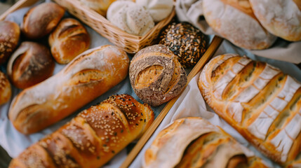 Artisan Sourdough Loaves on Baking Linen