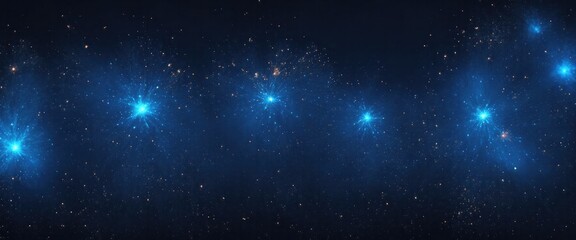 Obraz premium Fire embers particles over Blue background. Fire sparks background. Abstract dark glitter fire particles lights