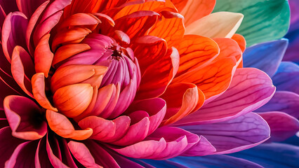 Nature's Beauty: Captivating Close-Up of Colorful Flowers. Generative Ai