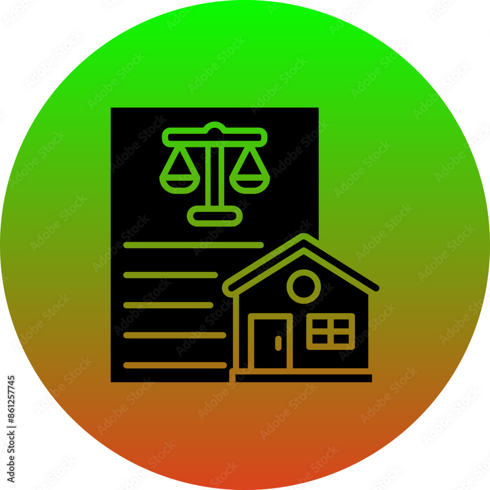 Wall mural Property Law Icon