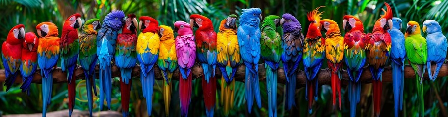 Obraz premium close up of colorful parrots