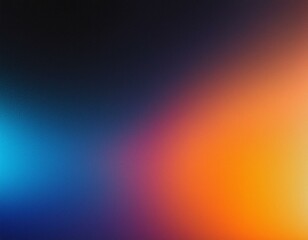 Obraz premium Electric Groove: Blue, Orange, and Black Grainy Noise Texture Cover