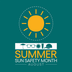 Summer sun safety month is observed every year in August, celebrated to aware about some of the damaging effects of ultraviolet (UV) exposure, and tips to help protect people during the summer months.
