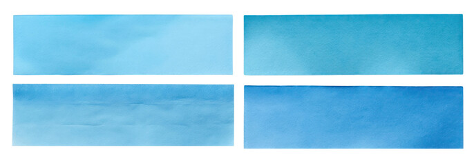 Blue washi tape png element set on transparent background