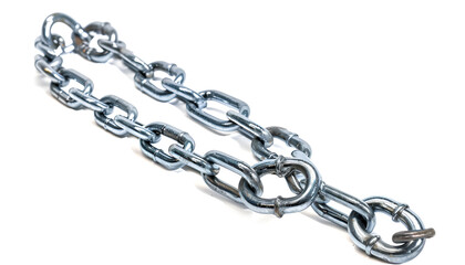 One common metal chain isolated on white
