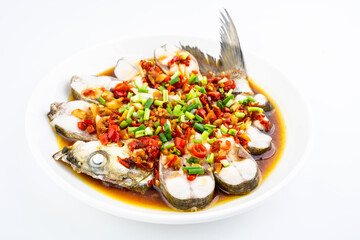 Chinese Hunan home-cooked dish - chopped pepper white fish