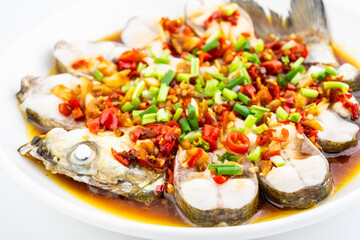 Chinese Hunan home-cooked dish - chopped pepper white fish