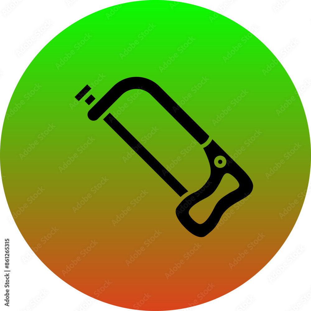 Poster handsaw icon