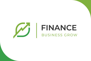 simple finance growth up logo icon design. arrow leaves upwards graphic idea for economy growing, financial logo symbol