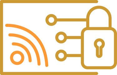 Protected WiFi Vector Icon