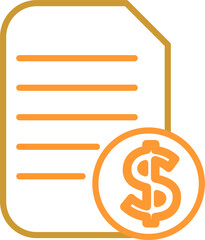 Dollar Document Vector Icon