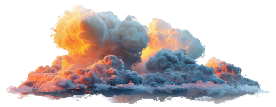 Picturesque sunset clouds cut out - Powered by Adobe