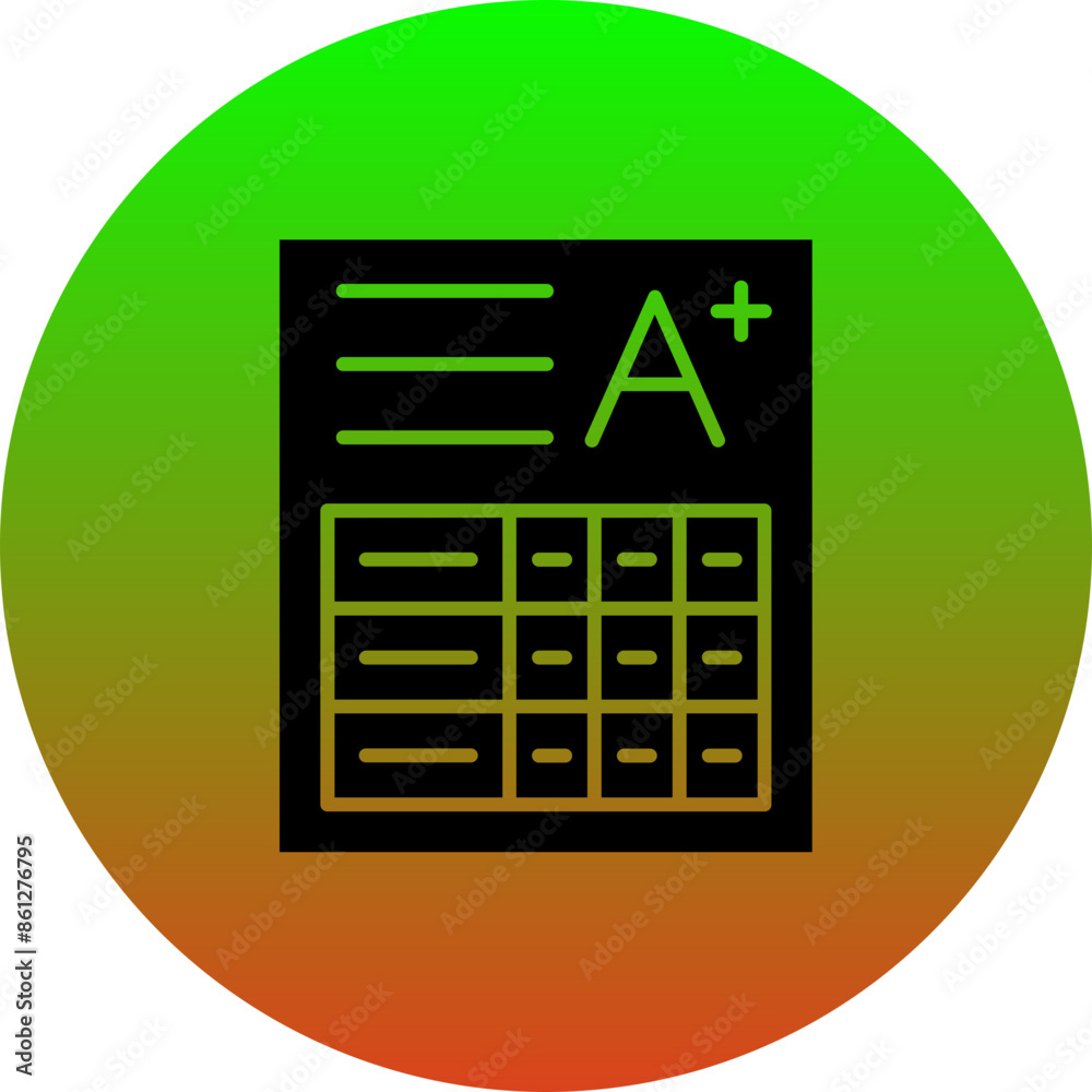 Wall mural Report Card Icon