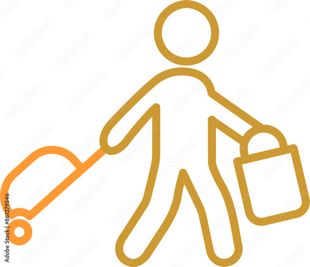 Wall mural carrying bag vector icon