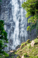 View with Nachi Waterfall located in Nachikatsuura, Wakayama, Japan. Beautiful natural landscape scenery