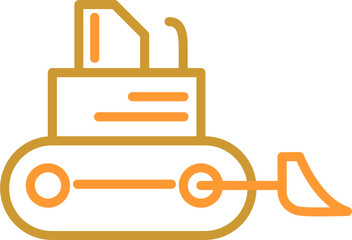Bulldozer Vector Icon