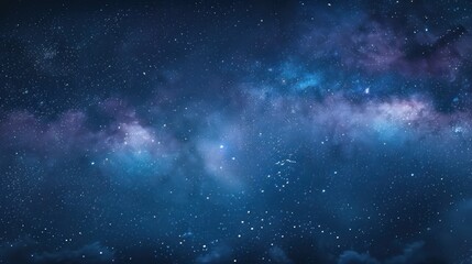 Fototapeta premium Dark Night Starry Sky With Glowing Stars. Bright Glow Of Sky Stars And Milky Way Galaxy. 4K. Natural Background Backdrop.