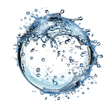 liquid water splash spere ball isolated on white or transparent png