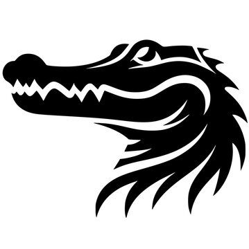 recommend clip art: Crocodile head silhouette