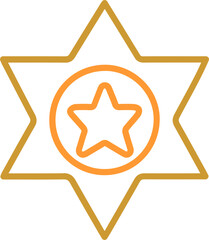 Obraz premium Sheriff Vector Icon